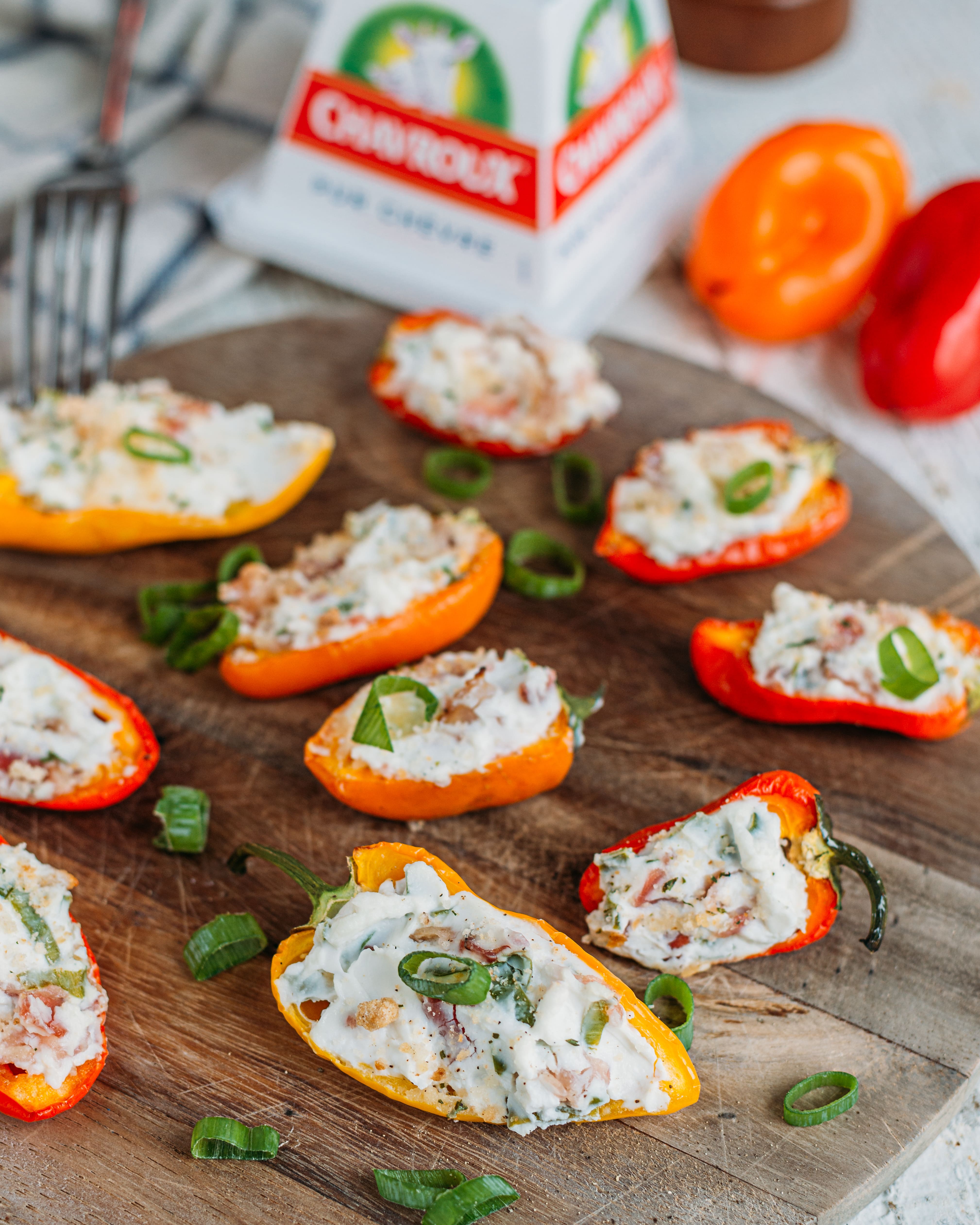 Tomates fourées au chèvre