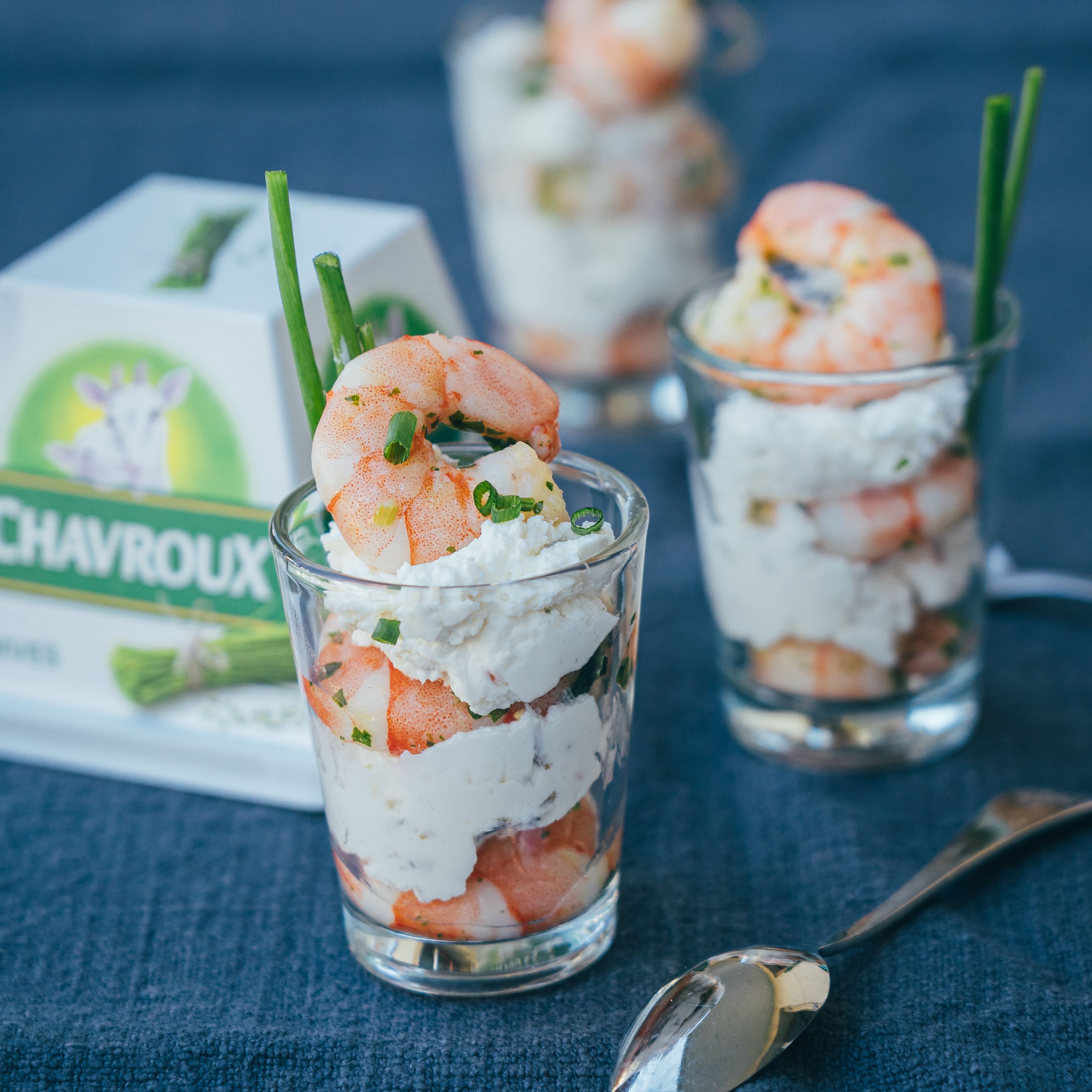 Vérines de chèvre et crevettes